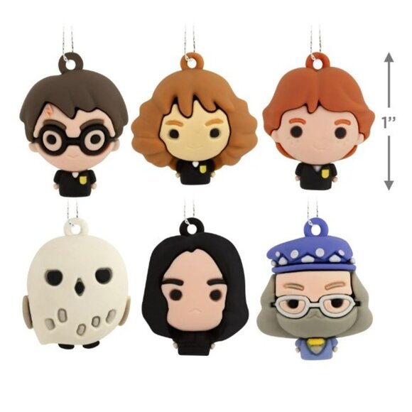 Hallmark Harry Potter & Friends 6pc Mini Figure Christmas Tree Ornament Set - Picture 7 of 7